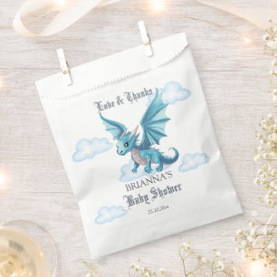 Bolsa De Papel Favoritos medievales de ducha de bebé dragón perso