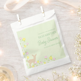 Bolsa De Papel Fawn Floral Girl Baby Shower