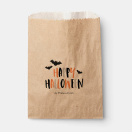 Bolsa De Papel Felices Bats de Halloween