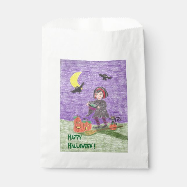 Bolsa De Papel Felices bolsos de brujas de Halloween (Anverso)
