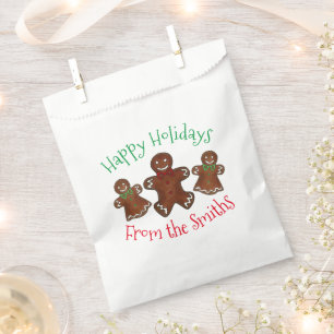 Bolsa De Papel Felices fiestas El hombre del pan de los jengibre
