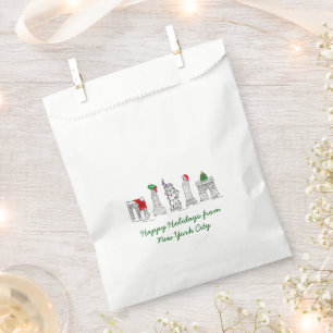 Bolsa De Papel Felices fiestas Navidades de Nueva York