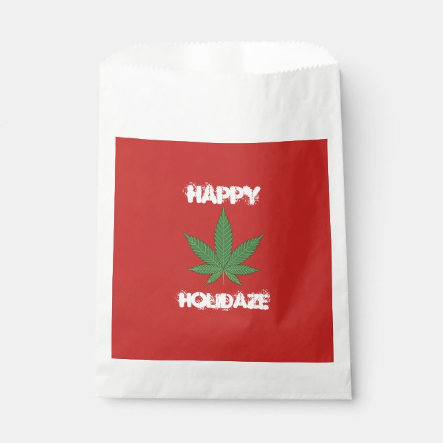 Bolsa De Papel Felices Fiestas Personalizadas (Anverso)