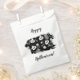 Bolsa De Papel Felices Halloween Skeleton Skull Bones Pattern