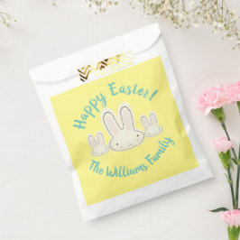 Bolsa De Papel Felices pascuas divertidas conejitas personalizado
