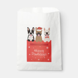 Bolsa De Papel Felices Pawlidays Bulldoges franceses