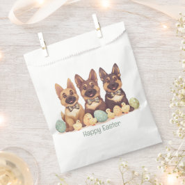 Bolsa De Papel Felices Perros del Pastor Alemán de Pascua