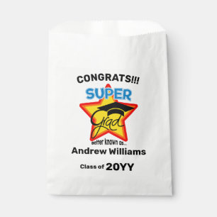 Bolsa De Papel Felicidades Logo de Graduado Super - Texto Editabl