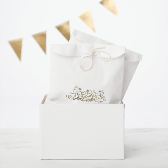 BOLSA DE PAPEL FELICITACIÓN DE EID MUBARAK (Fiesta)