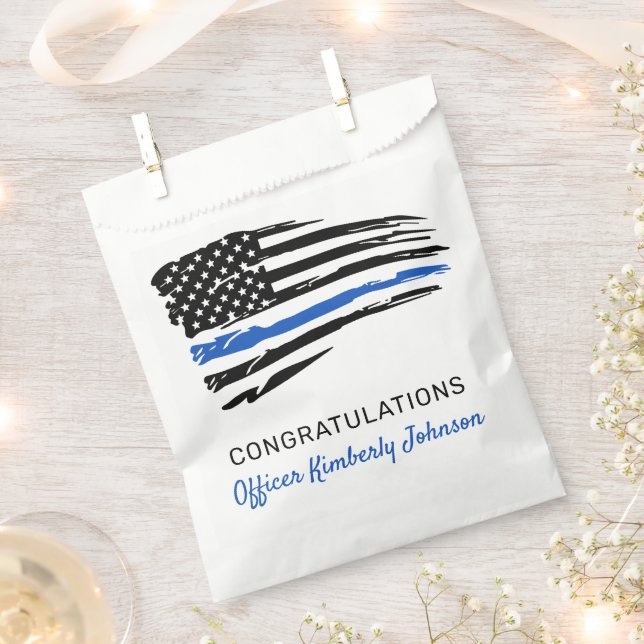 Bolsa De Papel Felicitaciones al Fiesta de policía por la bandera (Cortado)