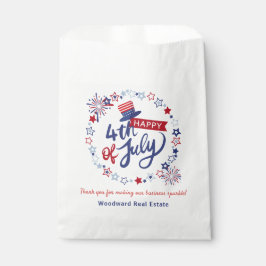 Bolsa De Papel Feliz 4 de julio al pop veraniego personalizado