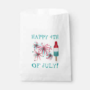 Bolsa De Papel Feliz 4 de julio de los fuegos artificiales del Po