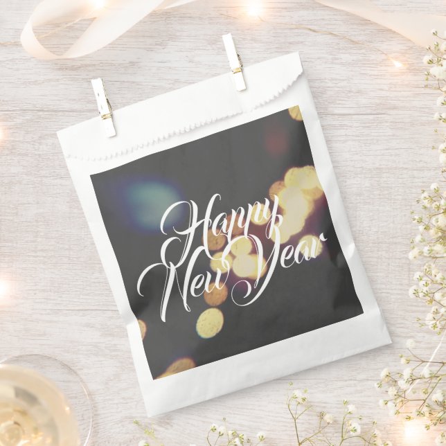 Bolsa De Papel Feliz Año Nuevo (Cortado)