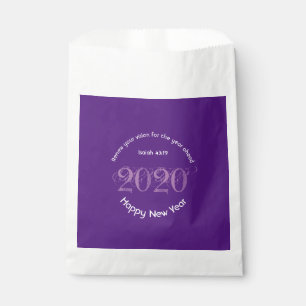 Bolsa De Papel Feliz Año Nuevo RENUEVO VISIÓN 2020 PURPLE elegant