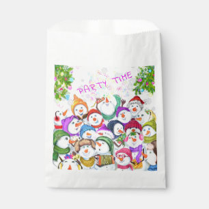 Bolsa De Papel Feliz cumpleaños a los hombres de nieve, parte de