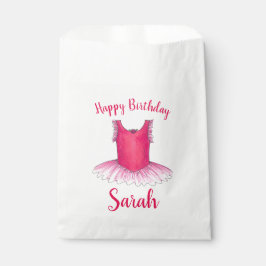 Bolsa De Papel Feliz cumpleaños Ballet Rosa Dance Ballerina Tutu