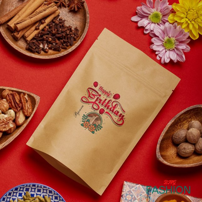 Bolsa De Papel Feliz cumpleaños con foto mínima clásica (Subido por el creador)