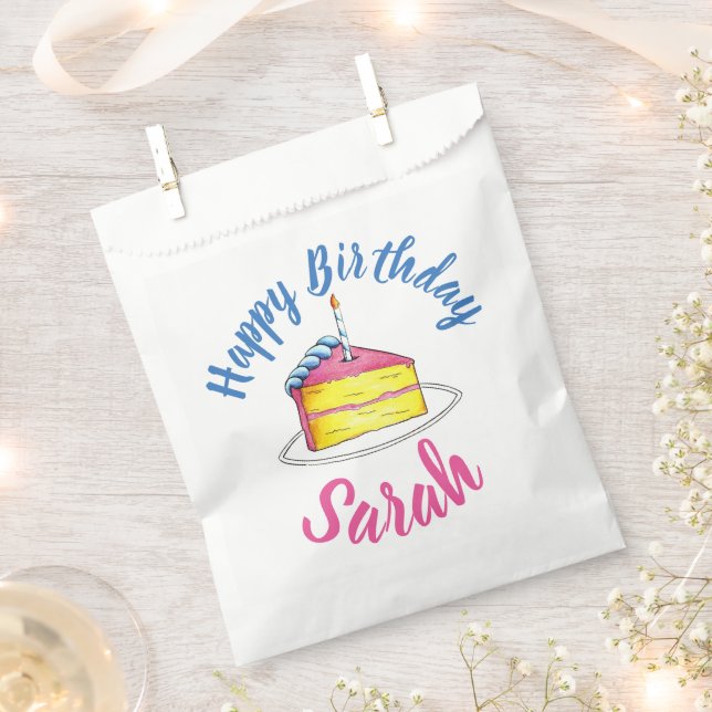 Bolsa De Papel Feliz cumpleaños Día festivo para Fiesta de velas  (Cortado)