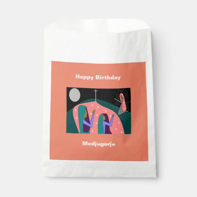 Bolsa De Papel Feliz cumpleaños Medjugorje (Anverso)