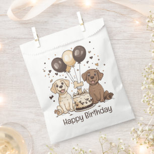 Bolsa De Papel Feliz cumpleaños, perros recuperadores de labrador