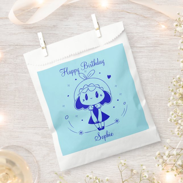 Bolsa De Papel Feliz cumpleaños personalizado (Cortado)