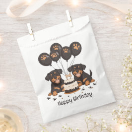 Bolsa De Papel Feliz cumpleaños Rottweiler Dogs