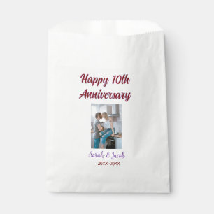 Bolsa De Papel Feliz décimo aniversario foto boda apellido d
