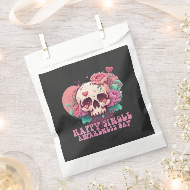 Bolsa De Papel Feliz Día de Conciencia Única Valentine Skull (Cortado)