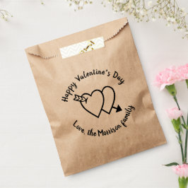 Bolsa De Papel Feliz Día de San Valentín lindo personalizado de c