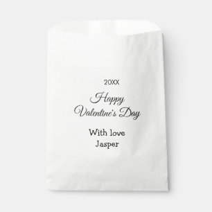 Bolsa De Papel Feliz día de San Valentín nombre amor simple año e