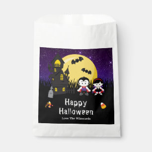 Bolsa De Papel Feliz Fiesta de Halloween Vampiros morado