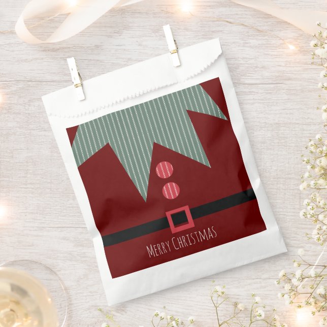 Bolsa De Papel Feliz Fiesta navideño Elf Suit (Cortado)
