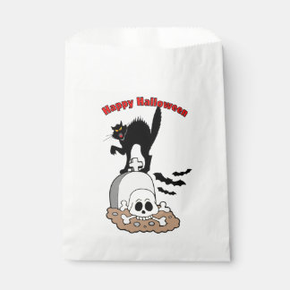 Bolsa De Papel Felíz grito negro de Halloween y cráneo