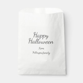Bolsa De Papel Feliz Halloween agregar nombre de familia caligraf