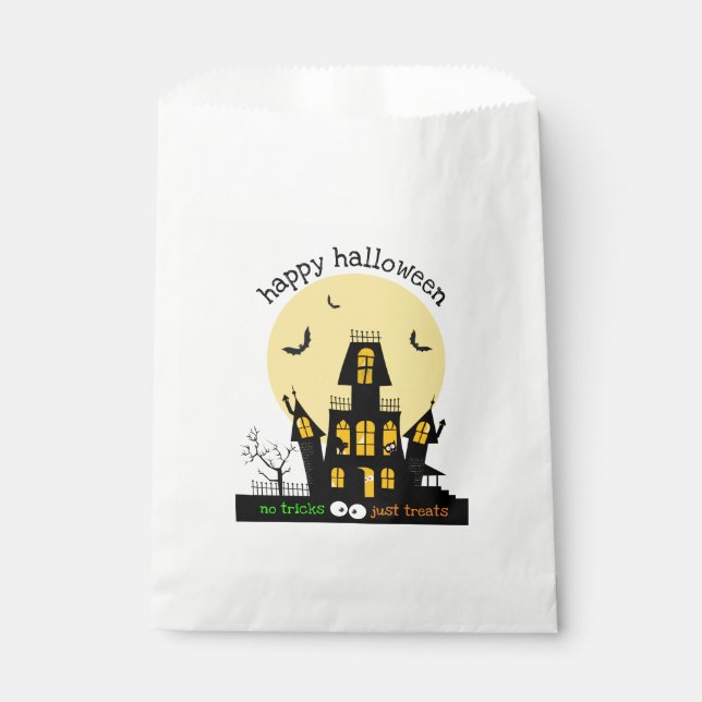 Bolsa De Papel Feliz Halloween atormentado de los barcos voladore (Anverso)