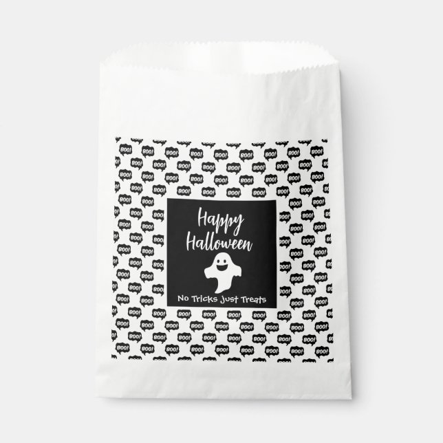 Bolsa De Papel Feliz Halloween fantasma boo no trucos solamente t (Anverso)