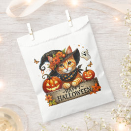 Bolsa De Papel Feliz Halloween Osito Mago Encantador