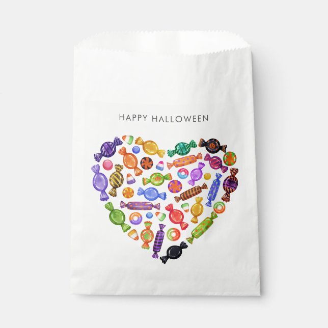 Bolsa De Papel Feliz Halloween Spooky Sweet Candy Heart (Anverso)