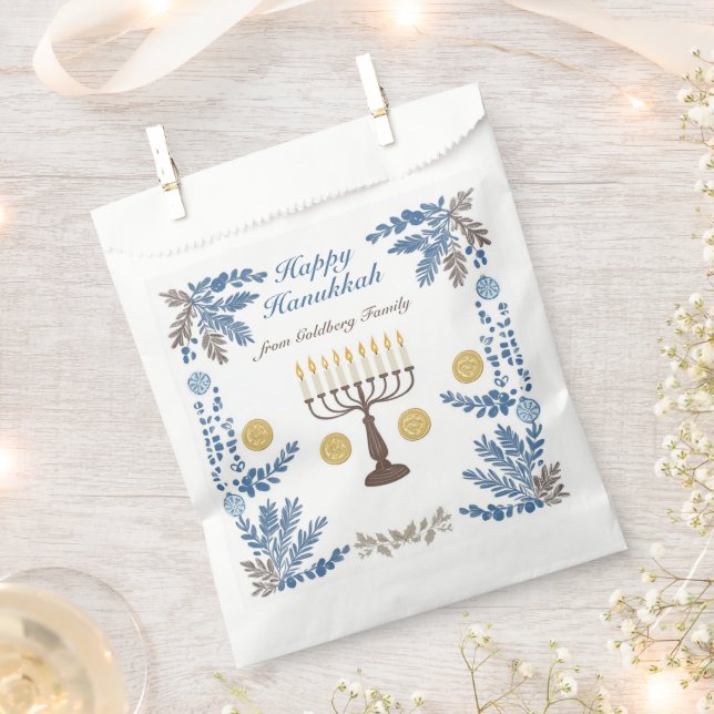 Bolsa De Papel 🕎 Feliz Hanukkah, acuarela (Cortado)