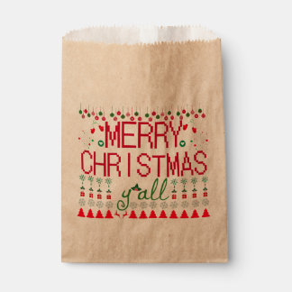 Bolsa De Papel Feliz Navidad a todos diseño de suéter feo