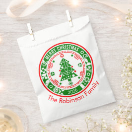 Bolsa De Papel Feliz Navidad con nombre familiar