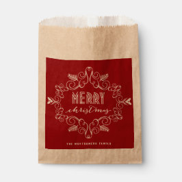 Bolsa De Papel Feliz Navidad Decoración Foliage Fiesta Tradiciona