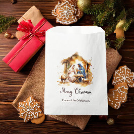 Bolsa De Papel Feliz Navidad Natividad Galleta y