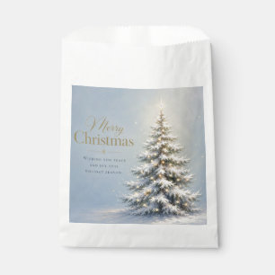 Bolsa De Papel Feliz Navidad Pino Nevado