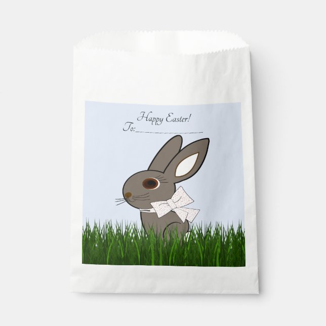 Bolsa De Papel Feliz Pascua Bunny Candy Favags (Anverso)