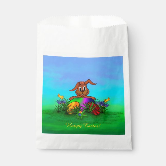 Bolsa De Papel ¡Feliz Pascua! Conejo de Pascua (Anverso)