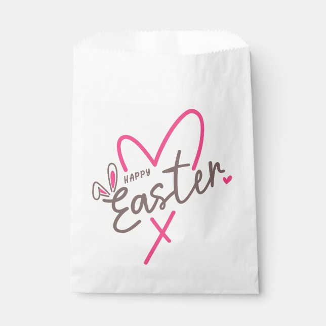 Bolsa De Papel Feliz Pascua Familiar a Juego (Anverso)