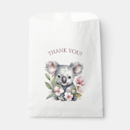 Bolsa De Papel Feliz primer cumpleaños Koala acuarela