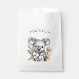 Bolsa De Papel Feliz primer cumpleaños Koala acuarela