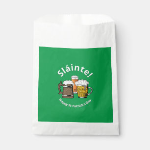Bolsa De Papel FELIZ SAN PATRICKS DAY Sláinte Beers Green